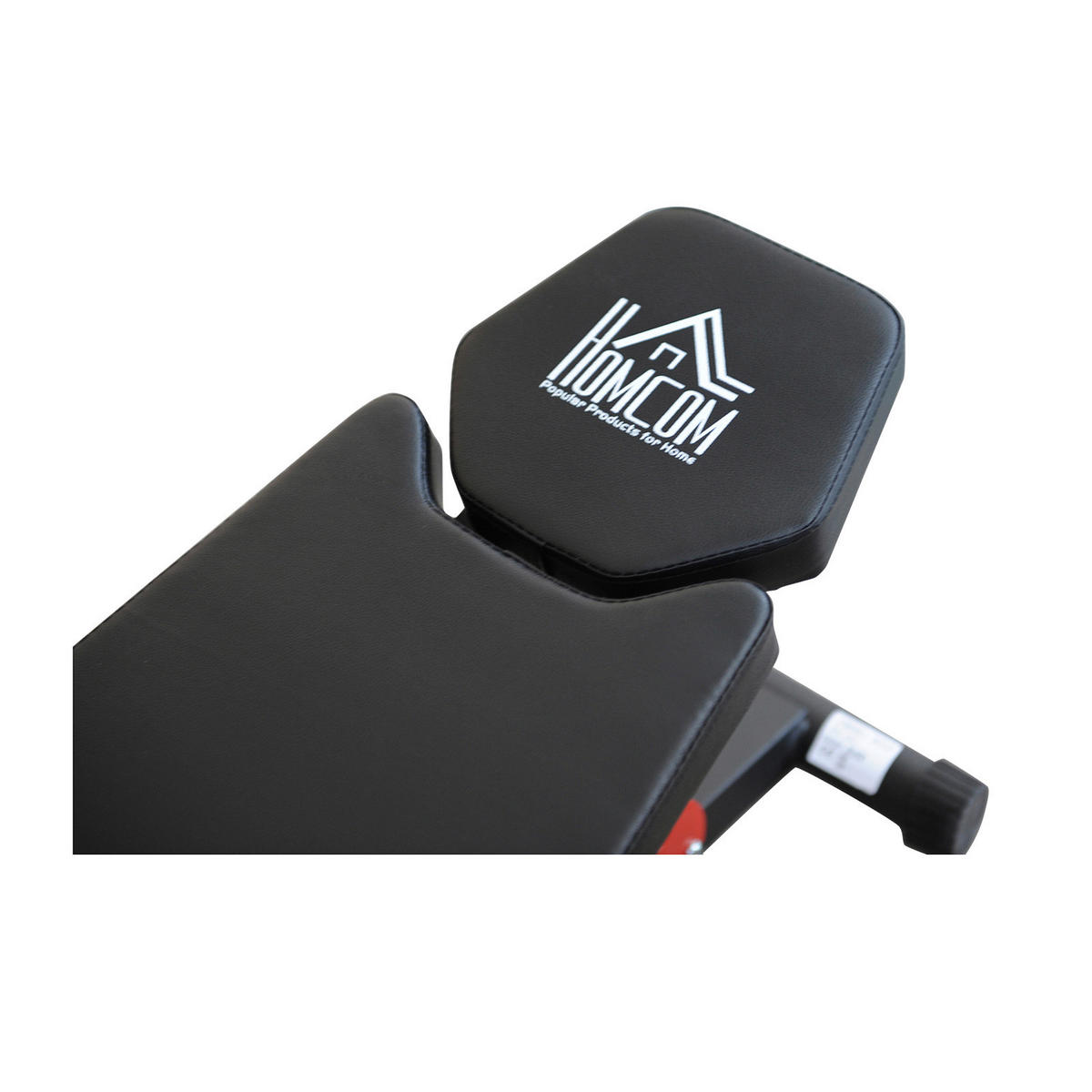 HOMCOM Trainingsbank schwarz Edelstahl B/H/T: ca. 64x85x146 cm Multifunktionale_Trainingsbank - rot/schwarz (64,00/85,00/146,00cm) - HOMCOM