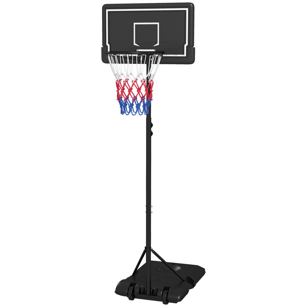 SPORTNOW Basketballkorb schwarz B/H/L: ca. 55x74x250 cm Basketballständer - schwarz (250,00/55,00/74,00cm) - SPORTNOW