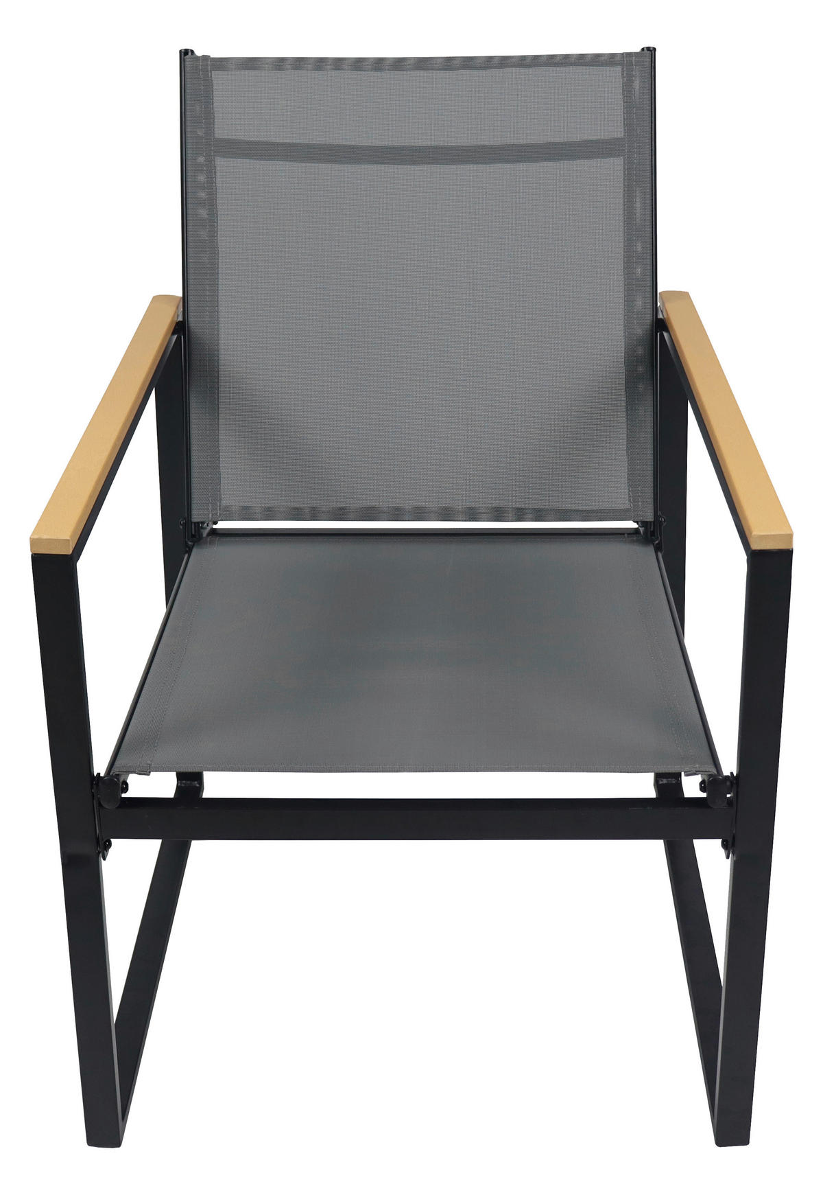 VCM Gartenstuhl anthrazit Metall B/H/L: ca. 54x83x65 cm Gartenstuhl 2er Set - anthrazit (65,00/54,00/83,00cm) - VCM