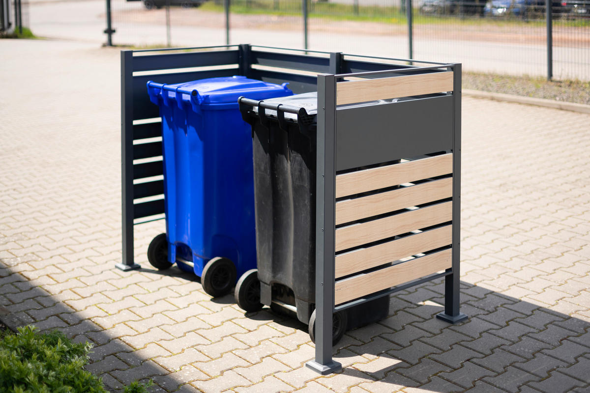 Westmann MülltonnenverkleidungBox Planum Box Planum - natur/anthrazit (90,00/170,00/120,00cm) - Westmann