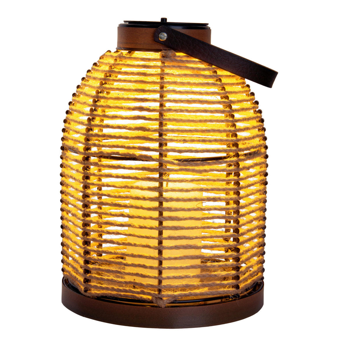 LED-Solarleuchte 5292627 beige Metall H/D: ca. 29x21 cm LED Solarleuchte "KORBINIAN" - beige (21,00/29,00cm) - Näve Leuchten