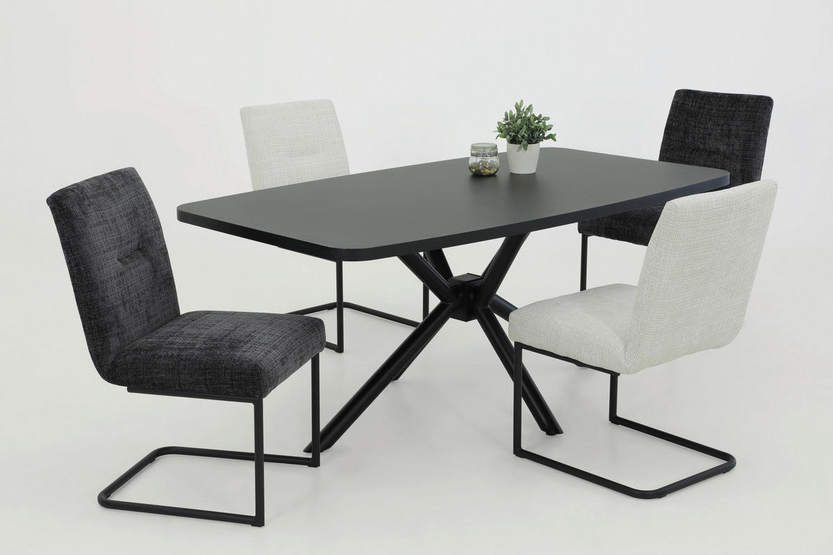 Esstisch Jana II schwarz B/H/T: ca. 180x76x100 cm Jana II - schwarz (180,00/76,00/100,00cm) - Hela