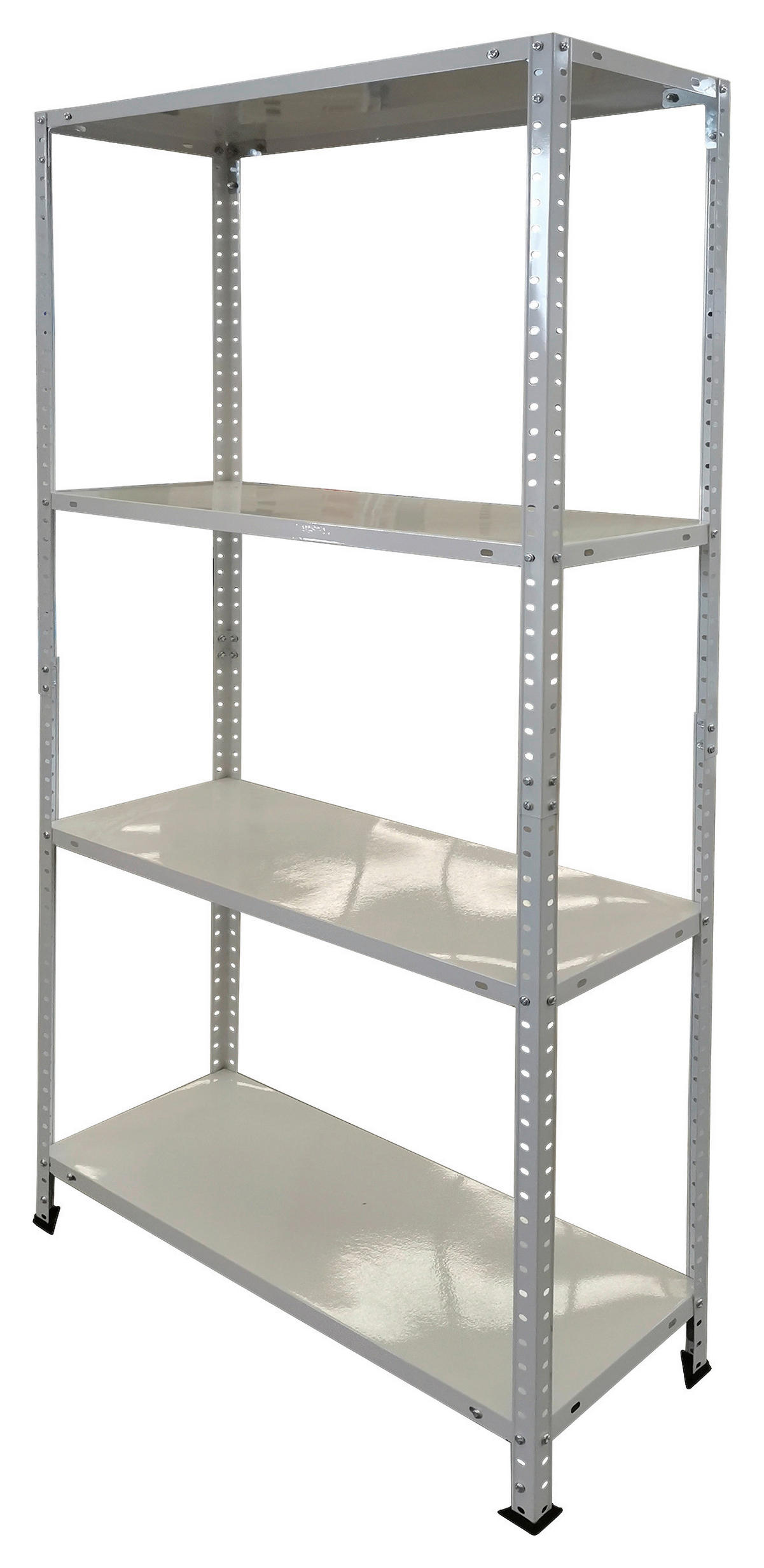 Schwerlaststeckregal weiß B/H/T: ca. 75x150x40 cm Schraubregal 150x75x40cm W - weiß (75,00/150,00/40,00cm)