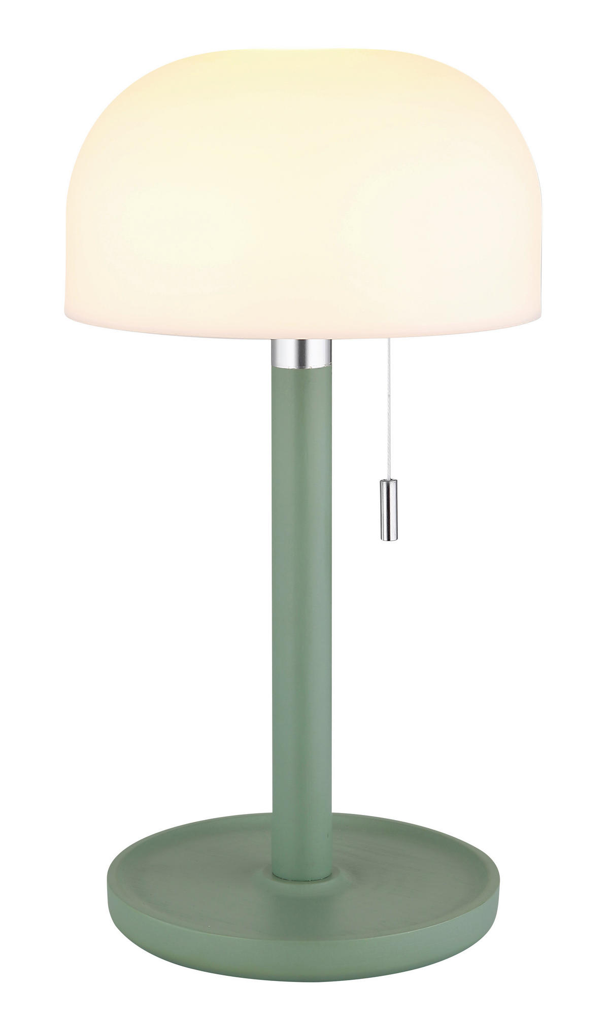GLOBO LED-Tischleuchte NORMAN 21016B grün weiß Opal Kunststoff Bambus H/D: ca. 28x15 cm 1 Brennstellen NORMAN - weiß/Opal (15,00/28,00cm) - GLOBO