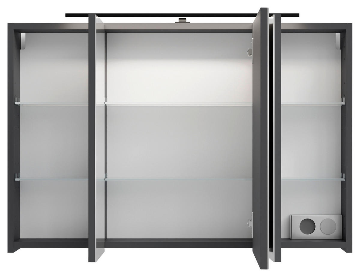 Spiegelschrank SPREE anthrazit B/H/T: ca. 90x60x20 cm SPREE - anthrazit (90,00/60,00/20,00cm) - byLIVING