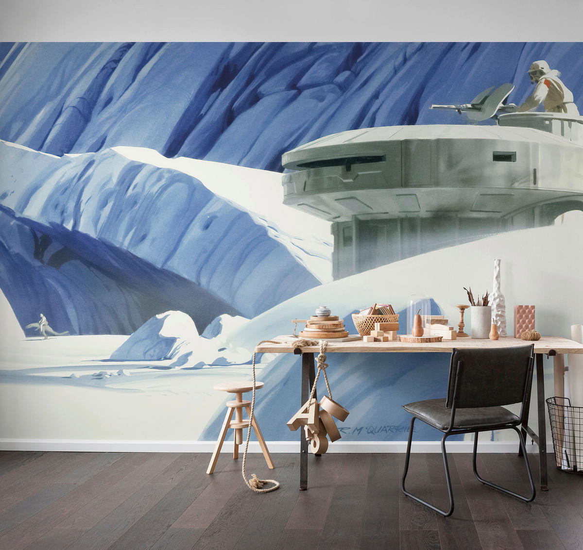 Komar Fototapete Star Wars RMQ Hoth Echo Base multicolor B/H: ca. 500x280 cm Star Wars RMQ Hoth Echo Base - multicolor (500,00/280,00cm) - Komar