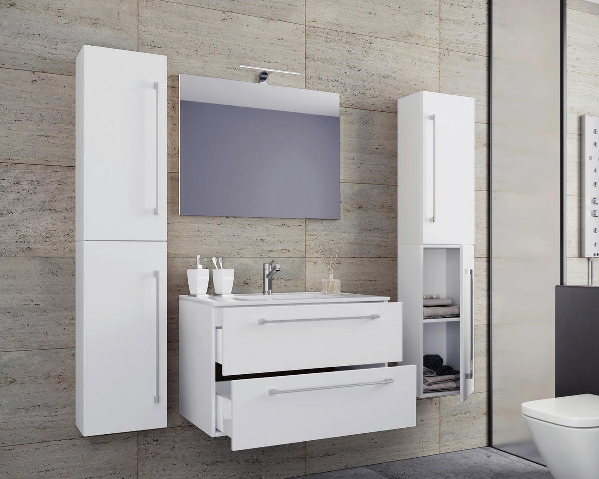 Waschplatz 5tlg-Badinos weiß B/H/T: ca. 60x50x46 cm 5tlg-Badinos - weiß (60,00/50,00/46,00cm) - VCM Möbel