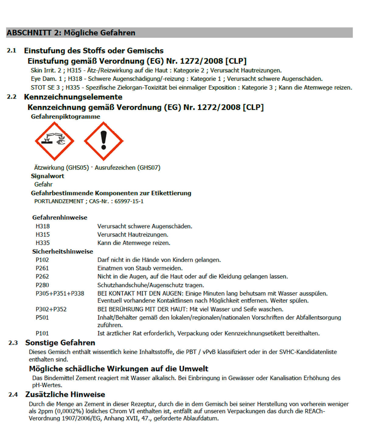 Blitzzement ca. 1 kg Blitzzement_decotric - decotric