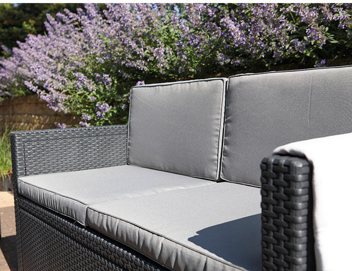 Allibert Loungeset Monaco grau Kunststoff Monaco - grau - Allibert