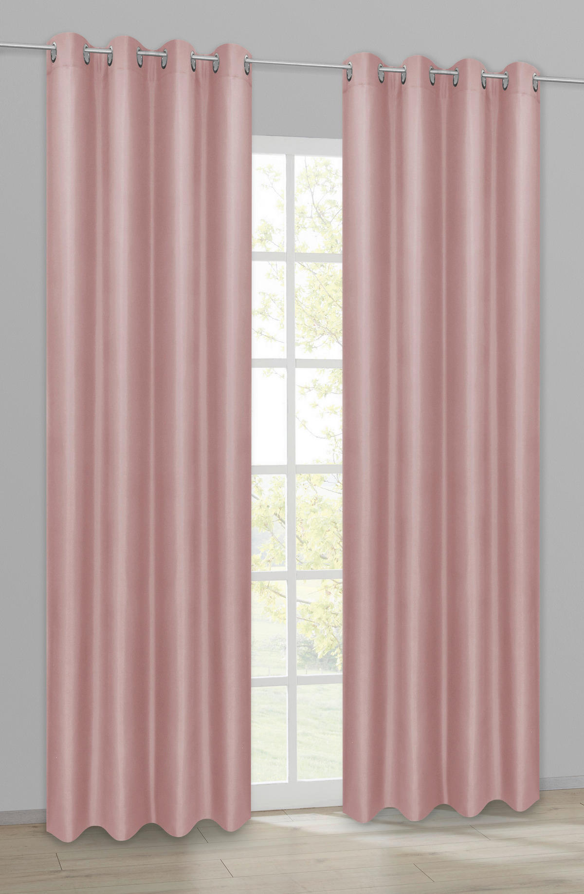 ACUS design collection Ösenvorhang Barnaby altrosa B/L: ca. 140x235 cm Barnaby - altrosa (140,00/235,00cm) - ACUS design collection