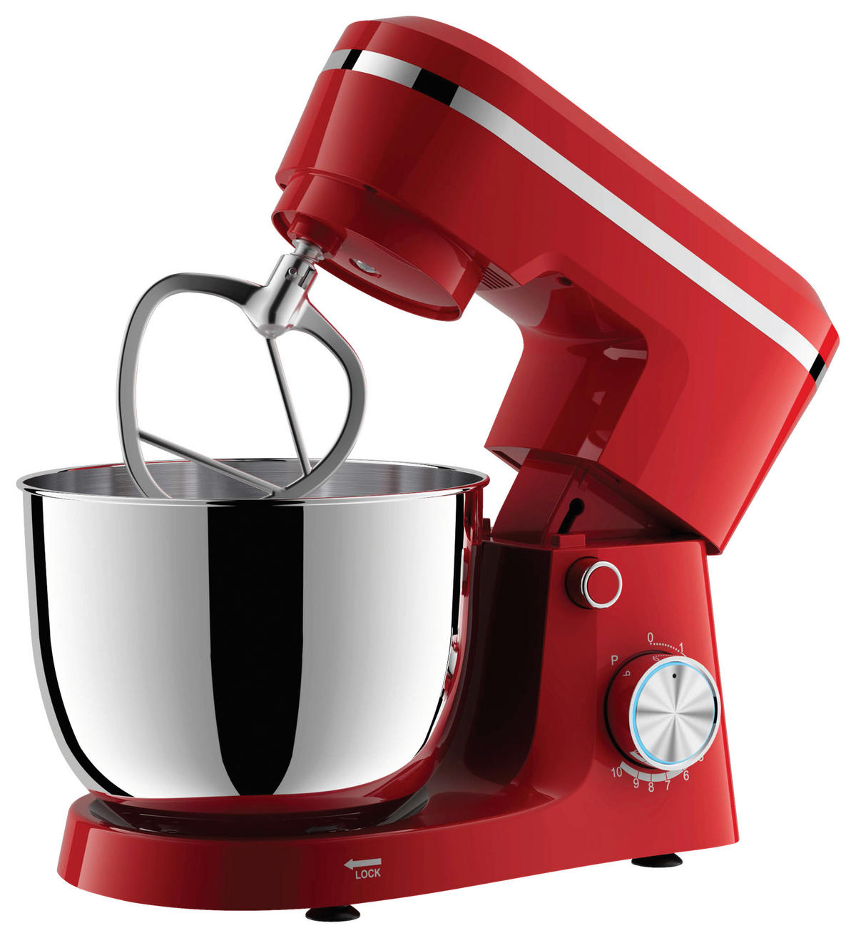 POCOline Knetmaschine Knetrax rot Metall Kunststoff B/H/L: ca. 22,55x31,45x36,1 cm ca. 4,5 l Knetmaschine 4,5l Knetrax - rot (36,10/22,55/31,45cm) - POCOline