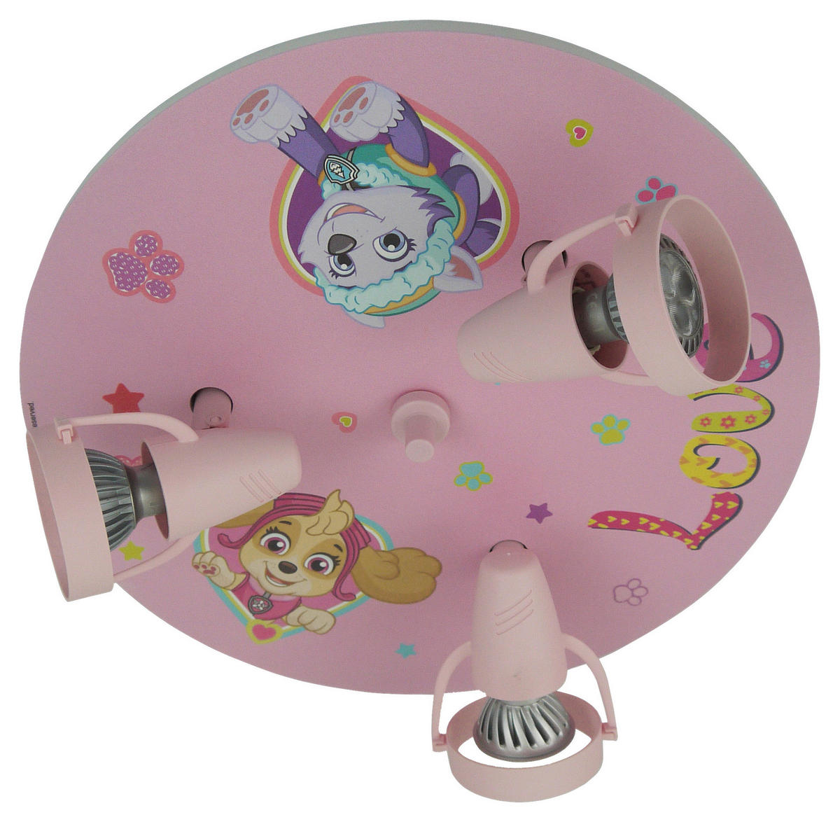Niermann Strahler Pawsitive Pups 610 rosa Kunststoff D: ca. 35 cm GU10 3 Brennstellen Strahler_Paw_Patrol-Pawsitive_Pups - rosa (35,00cm) - Niermann