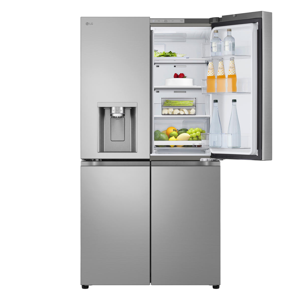 LG Multi Door GML960PYFE silber B/H/T: ca. 91,4x179,2x72,9 cm Multi-Door GML960PYFE - silber (91,40/179,20/72,90cm) - LG