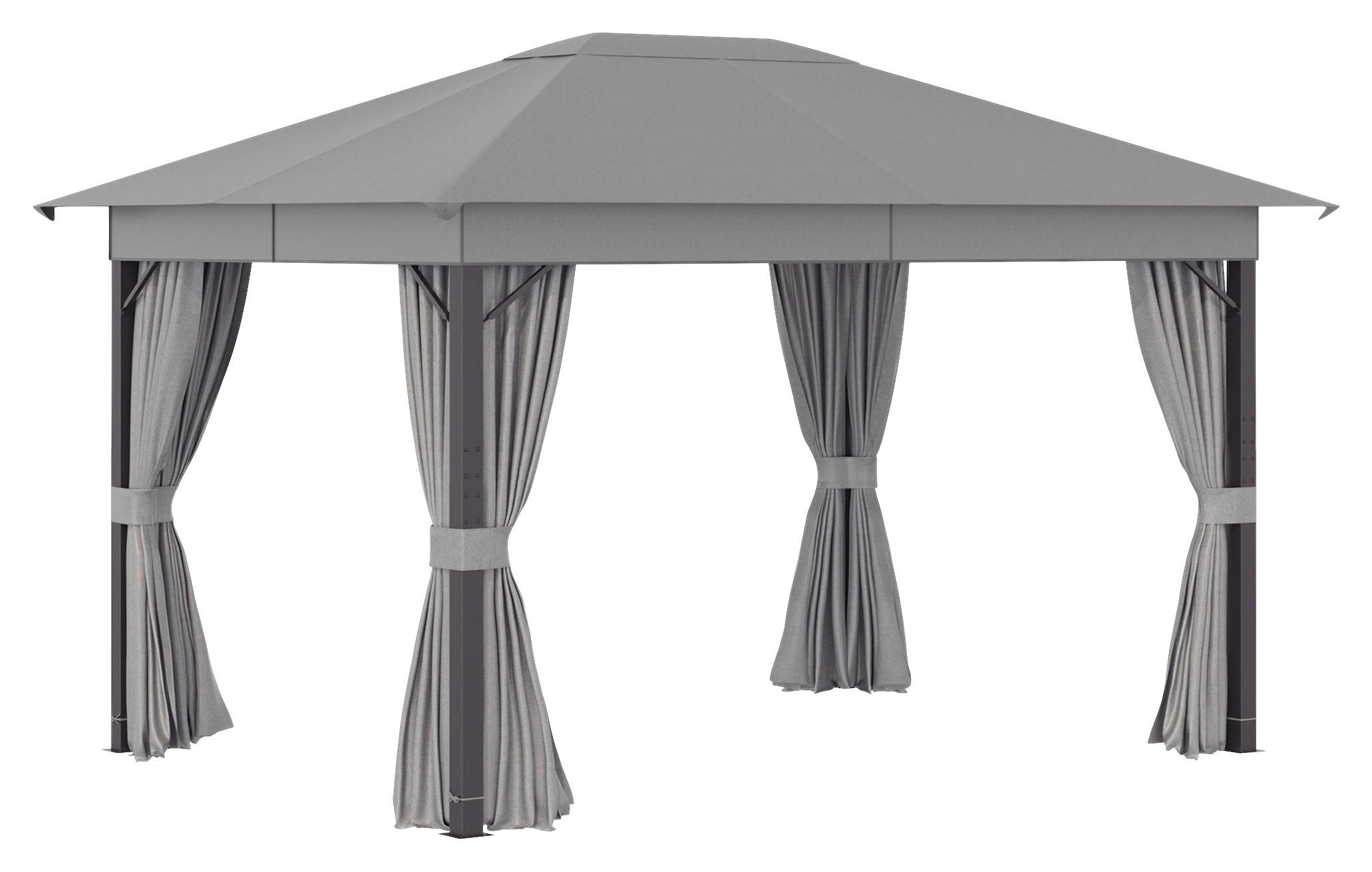 Outsunny Pavillon grau Aluminium B/H/L: ca. 300x270x400 cm günstig online kaufen