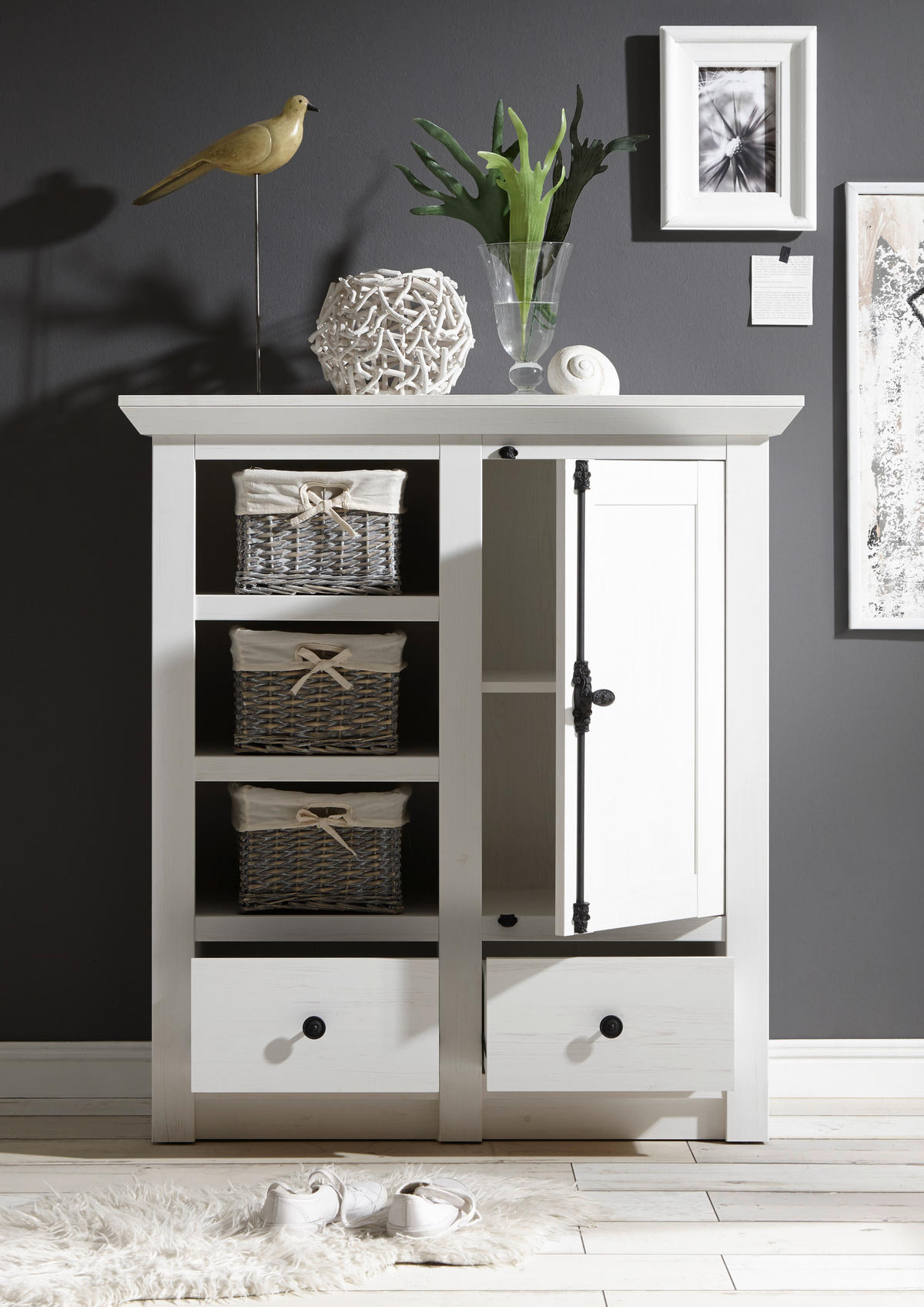 Highboard Westerland weiß B/H/T: ca. 105x115x45 cm Westerland - weiß (105,00/115,00/45,00cm)