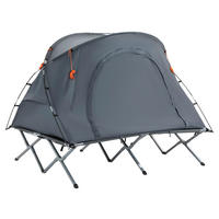 Outsunny Campingartikel B/H/L: ca. 146x200x159 cm Feldbett - grau (159,00/146,00/200,00cm) - Outsunny