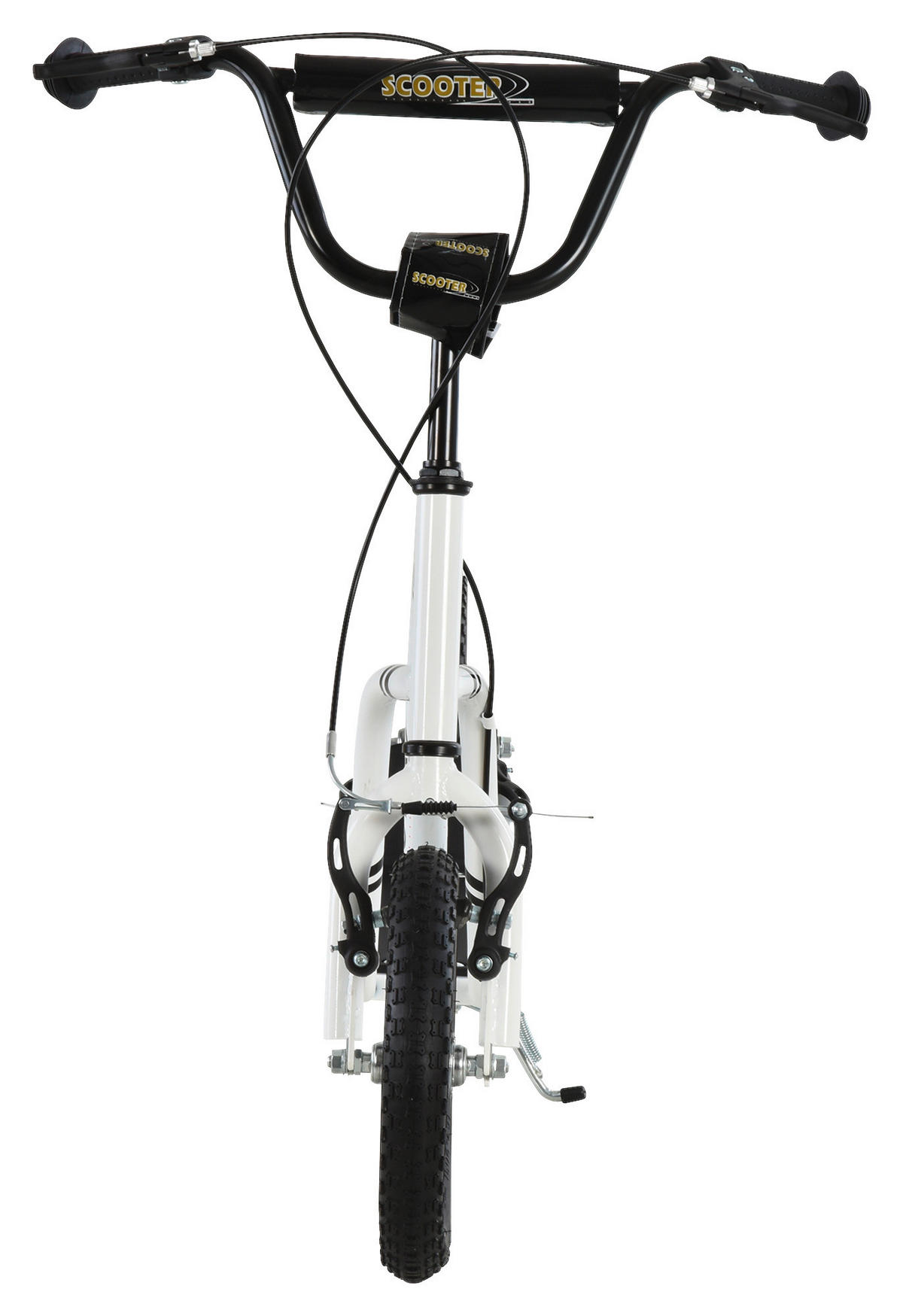 HOMCOM Tretroller weiß B/H/L: ca. 58x85x120 cm Tretroller_mit_Handbremse - weiß (120,00/58,00/85,00cm) - HOMCOM