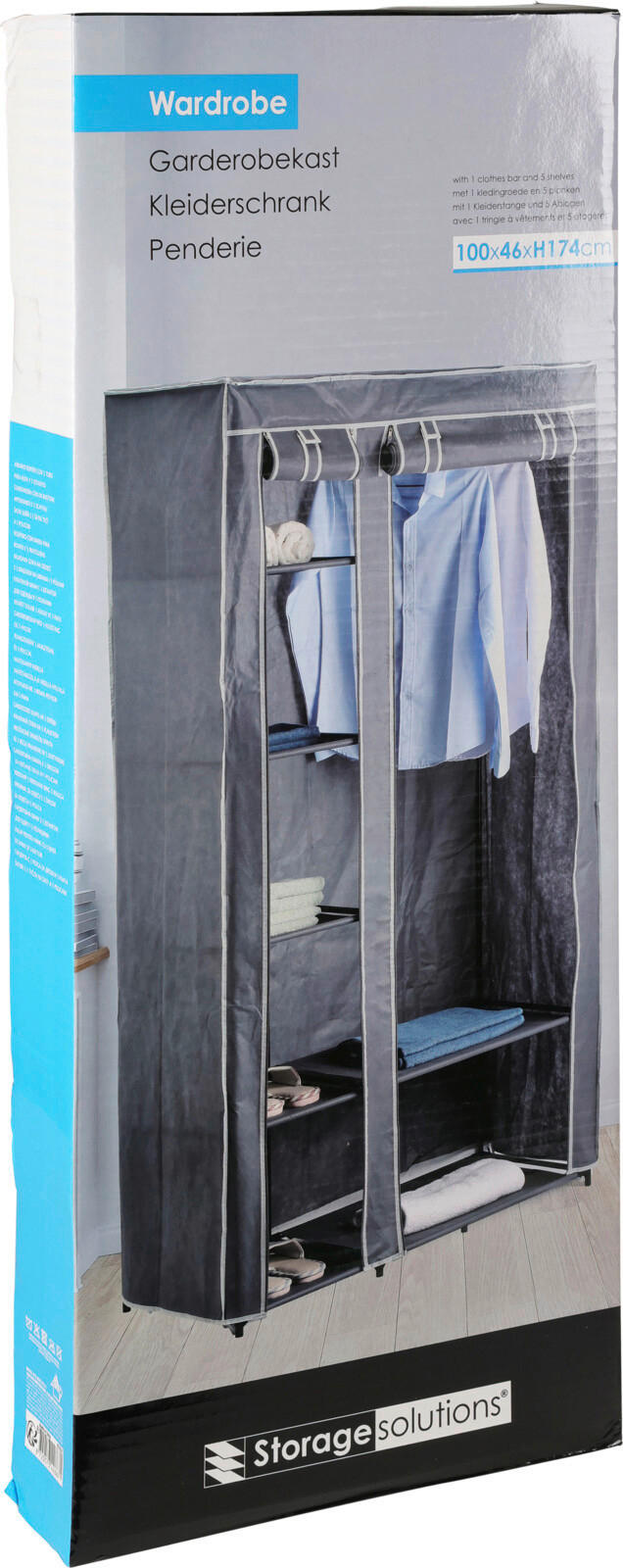 Thumbnail - Kleiderschrank anthrazit Stahl