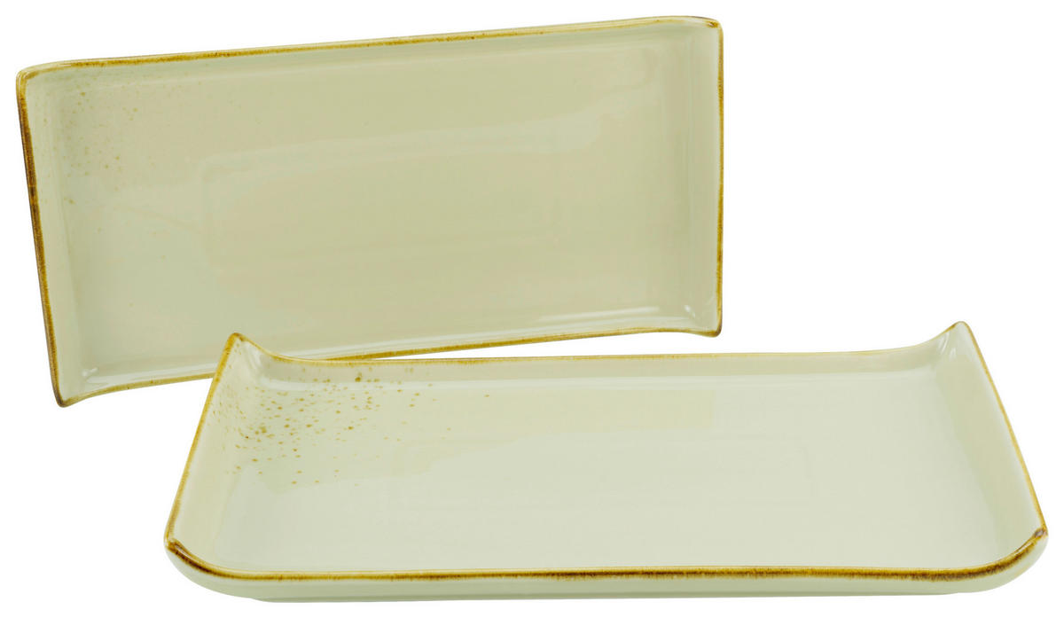 CreaTable Servierplatte NATURE COLLECTION sand Steinzeug B/L: ca. 165x33 cm NATURE COLLECTION - sand (165,00/33,00cm) - CreaTable