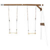 AXI Doppel-Anbauschaukel weiß B/H/L: ca. 244x207x160 cm Doppel-Anbauschaukel - braun/weiß (160,00/244,00/207,00cm) - AXI