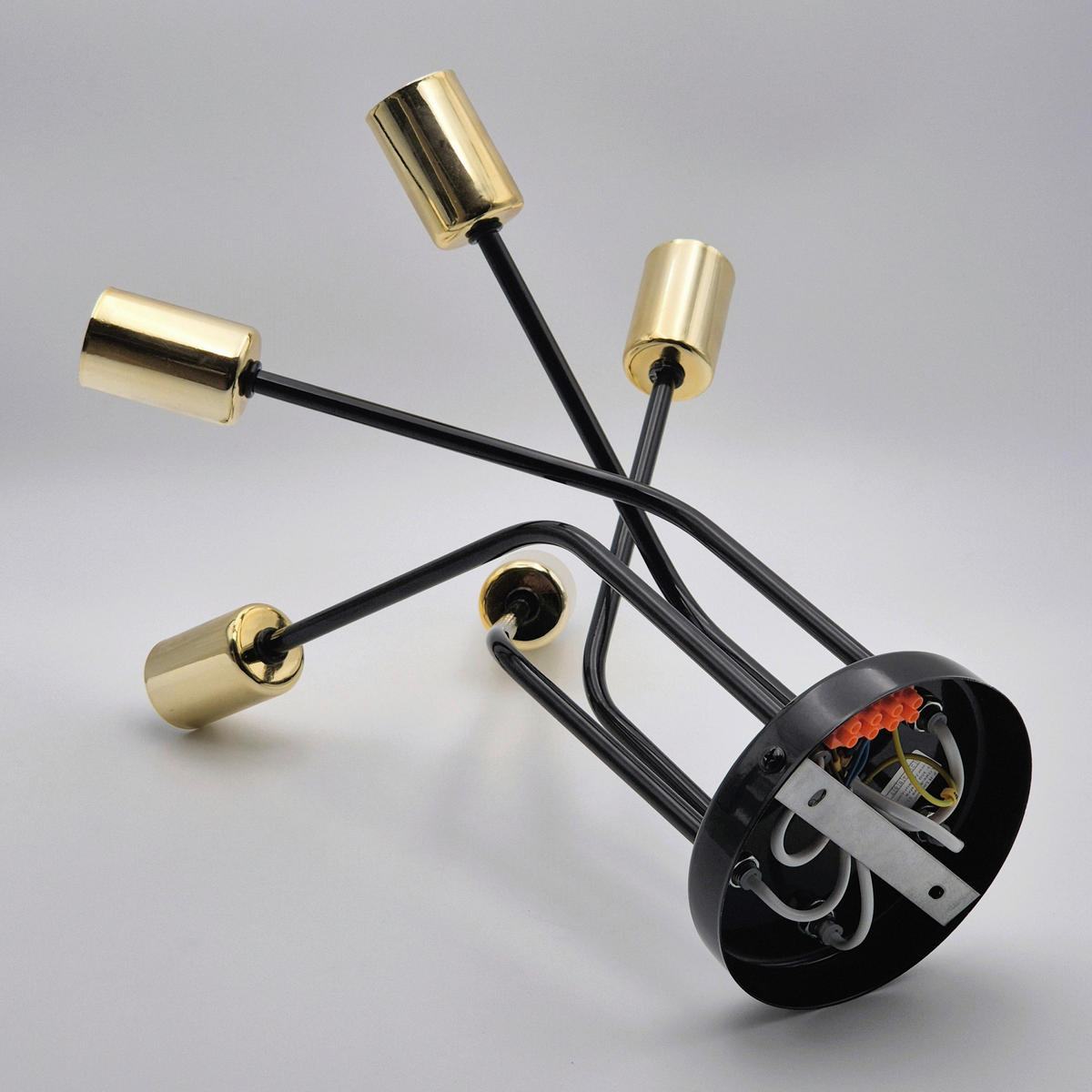 Lamkur Deckenleuchte gold Stahl B/H/L: ca. 36x34x36 cm E27 5 Brennstellen PRIYA - gold (36,00/36,00/34,00cm) - Lamkur