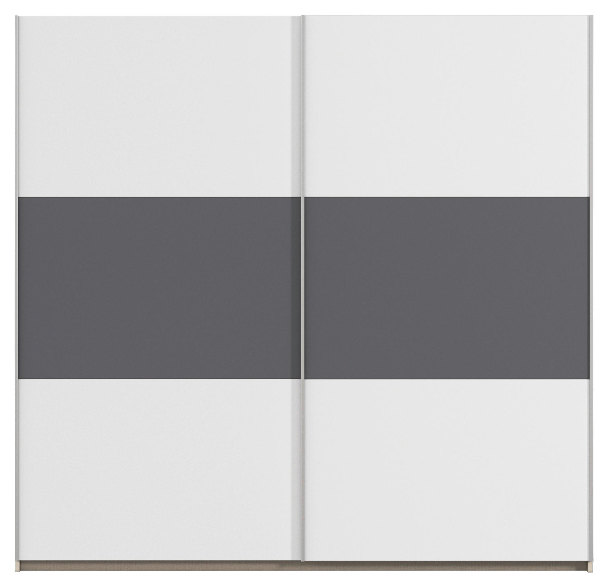 Kleiderschrank Oslo Alpinweiß grau B/H/T: ca. 218x210x59 cm Oslo - Alpinweiß/grau (218,00/210,00/59,00cm)