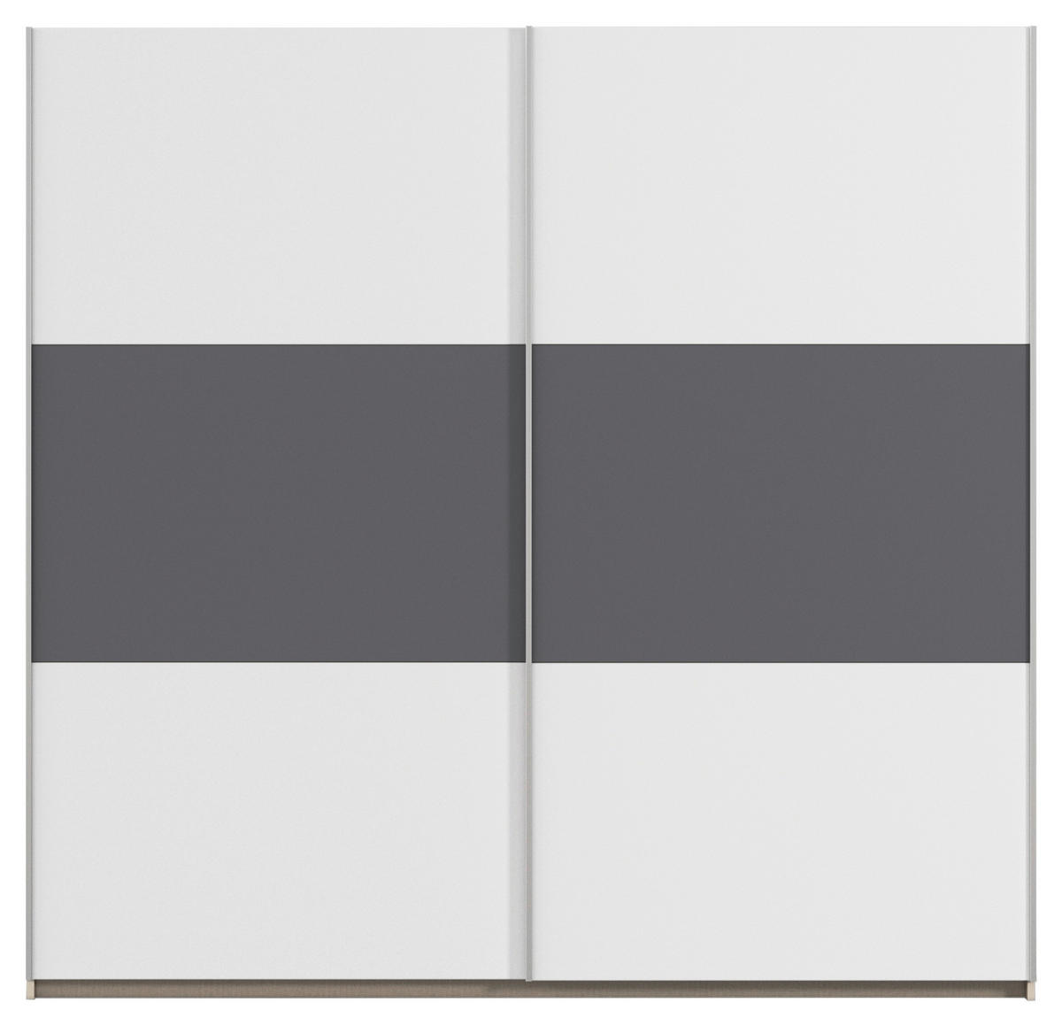 Kleiderschrank Oslo Alpinweiß grau B/H/T: ca. 218x210x59 cm Oslo - Alpinweiß/grau (218,00/210,00/59,00cm)