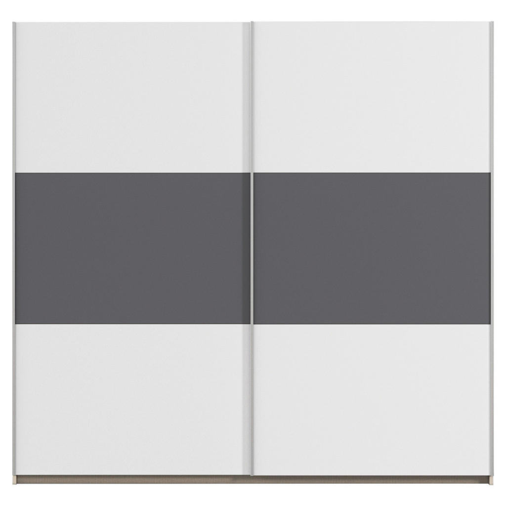 Thumbnail - Kleiderschrank Oslo Alpinweiß grau B/H/T: ca. 218x210x59 cm