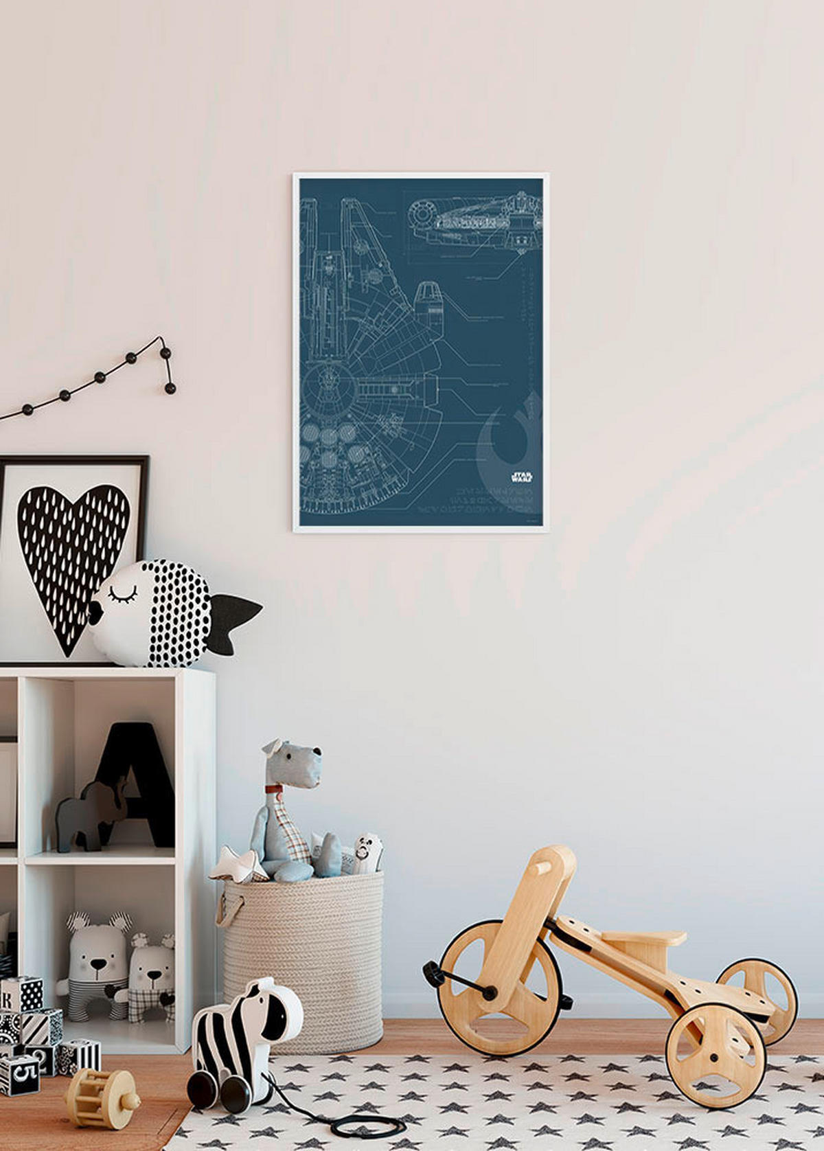 Komar Poster Star Wars Blueprint Falcon Star Wars B/L: ca. 50x70 cm Star Wars Blueprint Falcon - (50,00/70,00cm) - Komar