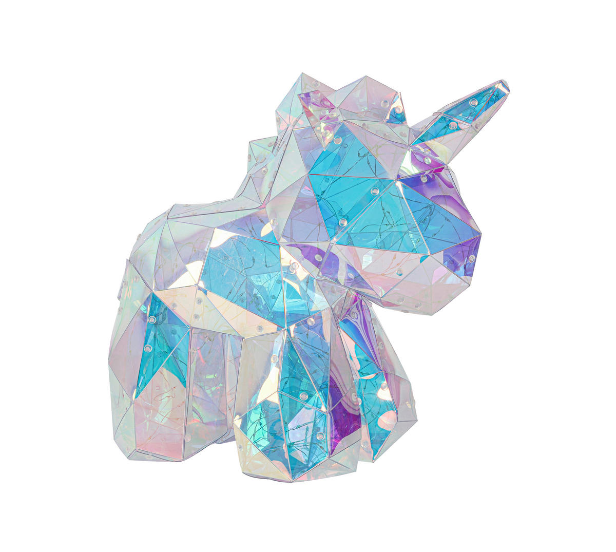 LED-Dekoleuchte transparent Kunststoff B/H/L: ca. 23x36x38 cm Einhorn - transparent (38,00/23,00/36,00cm)