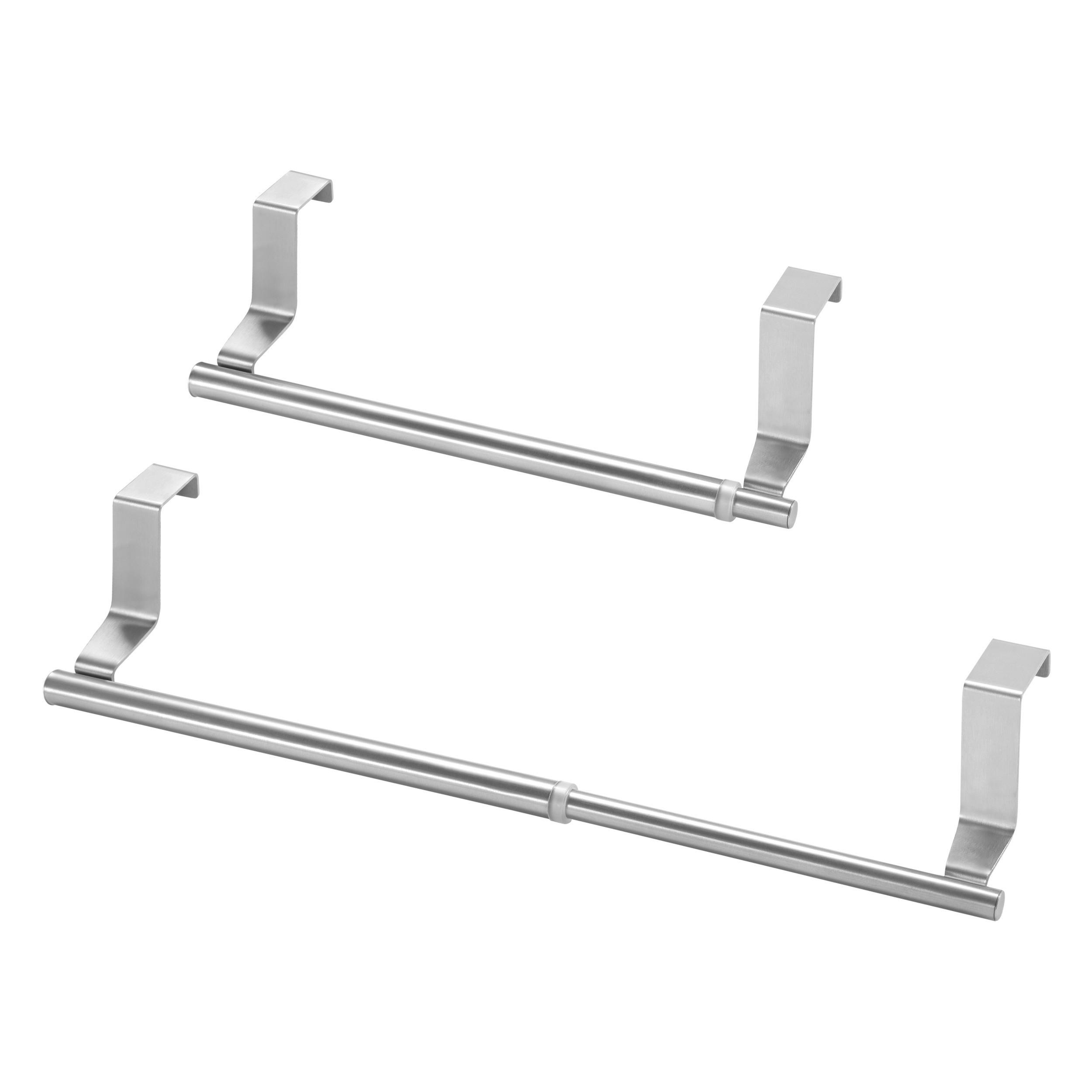 Metaltex Haushaltshelfer silber Stahl B/H/L: ca. 28x15x5 cm Handtuchhalter_ausziehbar - silber (5,00/28,00/15,00cm) - Metaltex