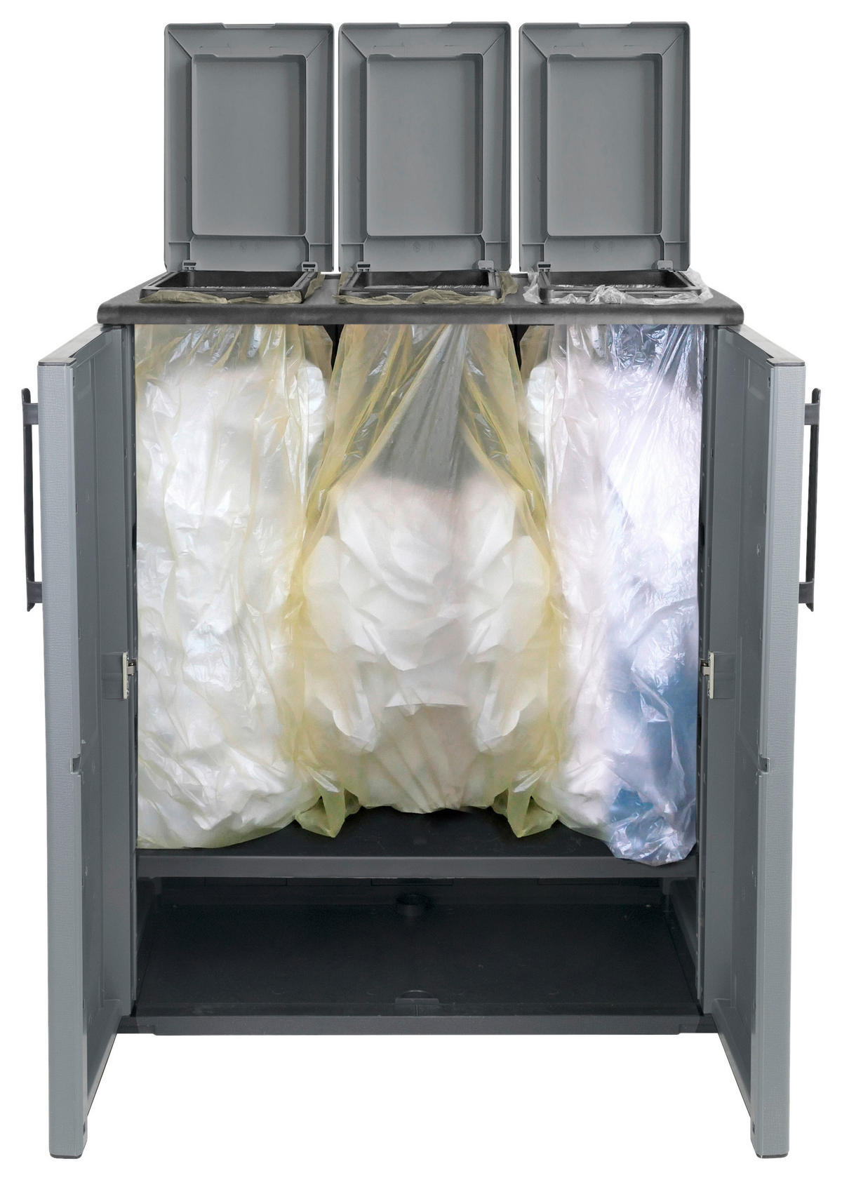 ArtPlast Mülltrennungsschrank Free grau Kunststoff B/H/T: ca. 68x84x37 cm Free - grau (68,00/84,00/37,00cm) - Artplast