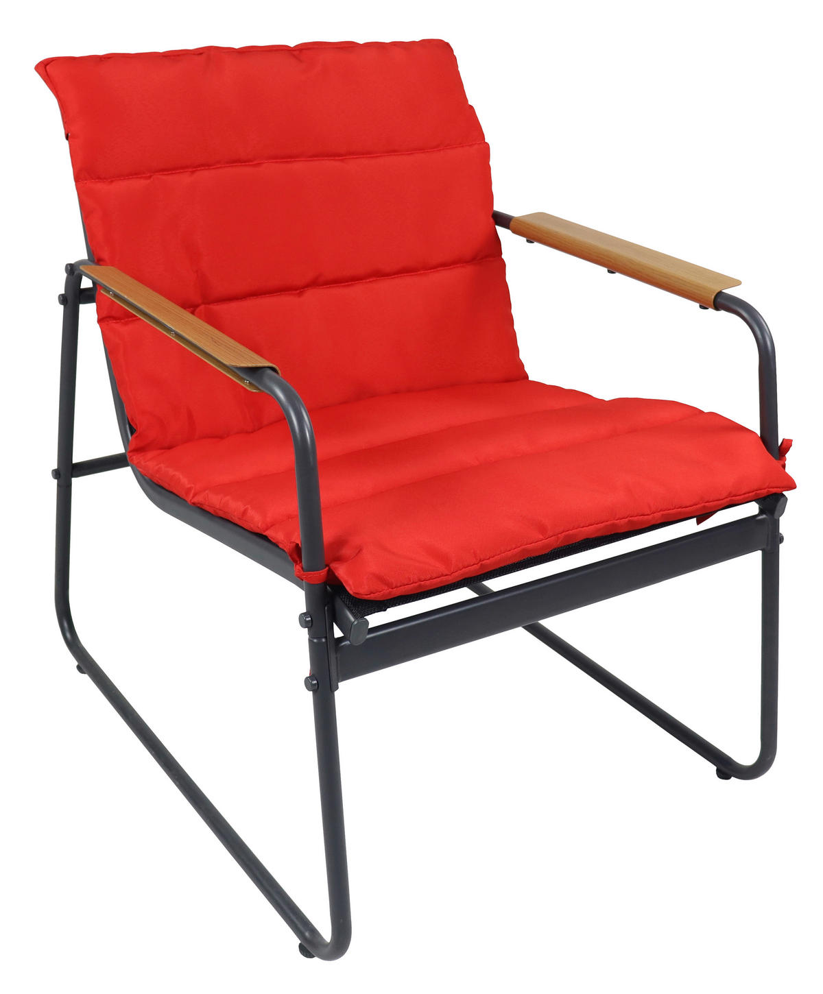 VCM Gartensitzgruppe rot Textilene B/H/L: ca. 110x76x74 cm Gartensitz-/Essgruppe 4 tlg. - rot (74,00/110,00/76,00cm) - VCM