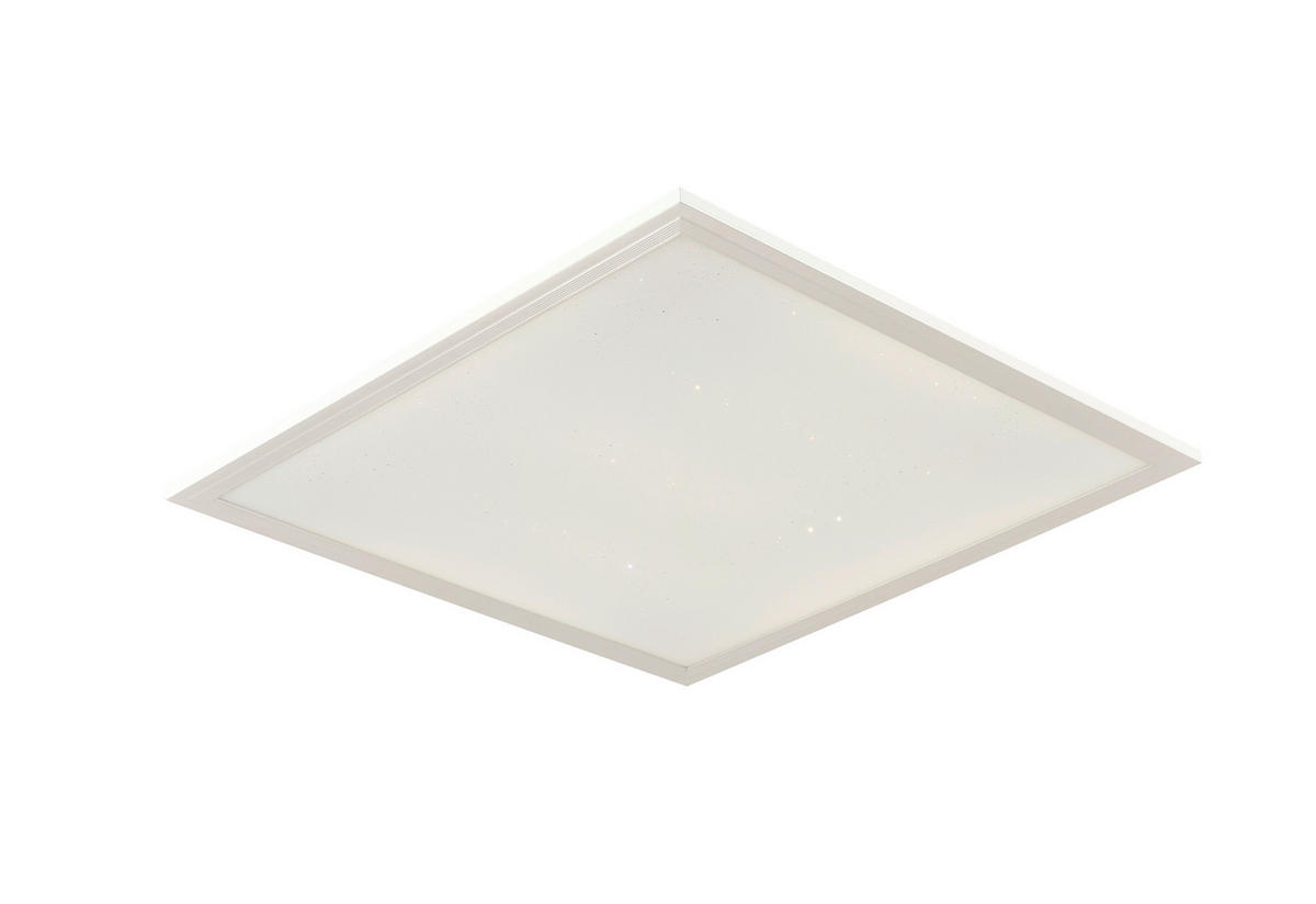 Deckenleuchte weiß Metall Kunststoff B/H/L: ca. 39,5x6,5x39,5 cm LED-Panel_Starry_Plan - weiß (39,50/39,50/6,50cm)
