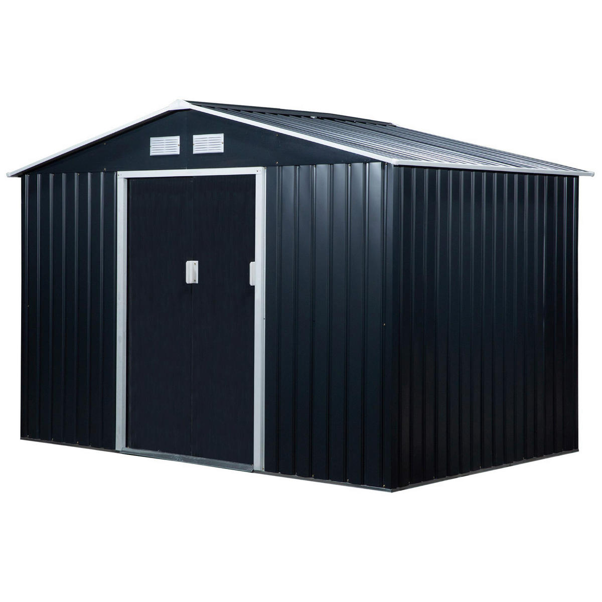 Outsunny Gartenhaus grau B/H/L: ca. 195x192x277 cm Gartenhaus - grau (277,00/195,00/192,00cm) - Outsunny