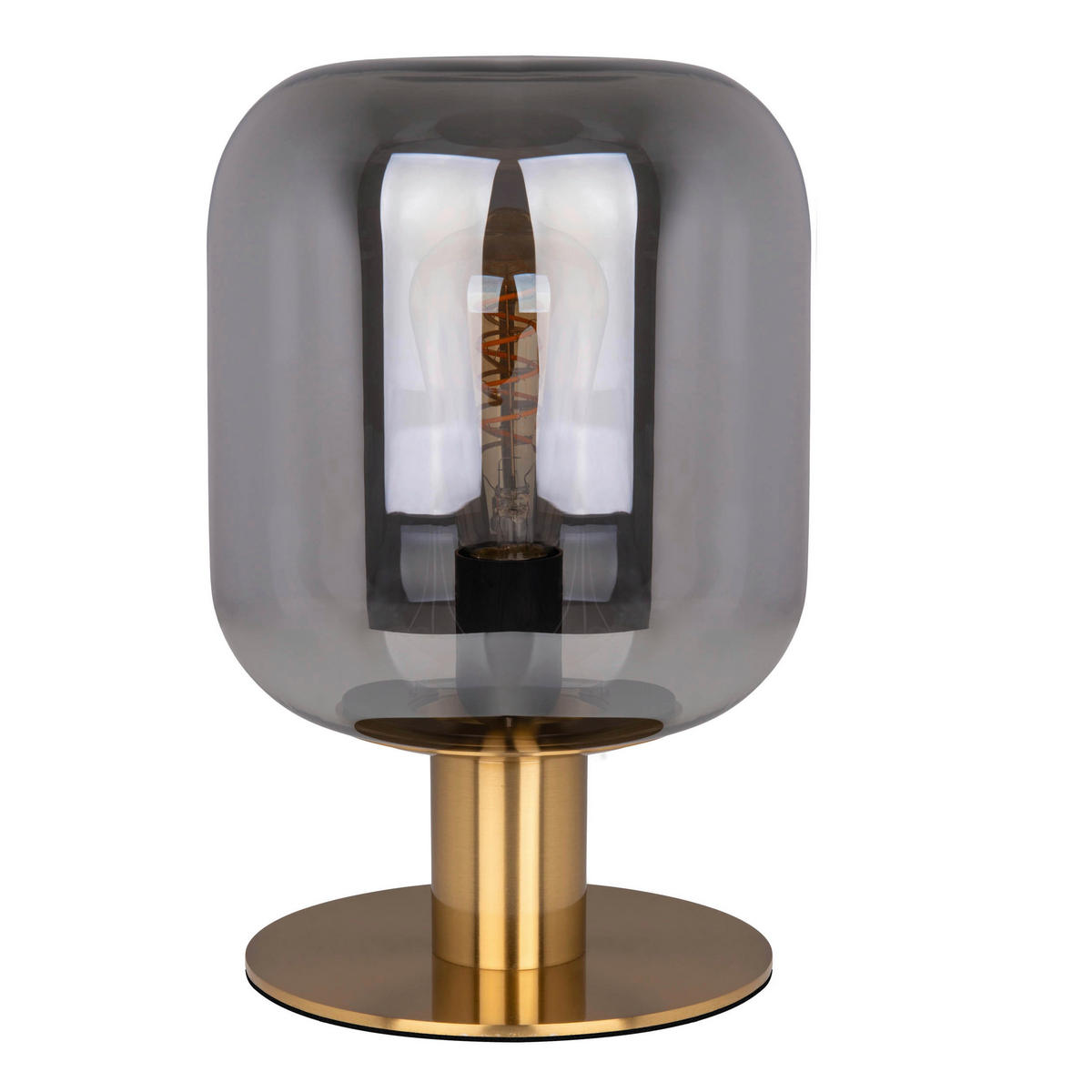 Näve Leuchten Tischleuchte gold Glas Metall B/H/T/D: ca. 20x30x20x20 cm E14 1 Brennstellen ALESSIO - gold (20,00/30,00/20,00cm) - Näve Leuchten