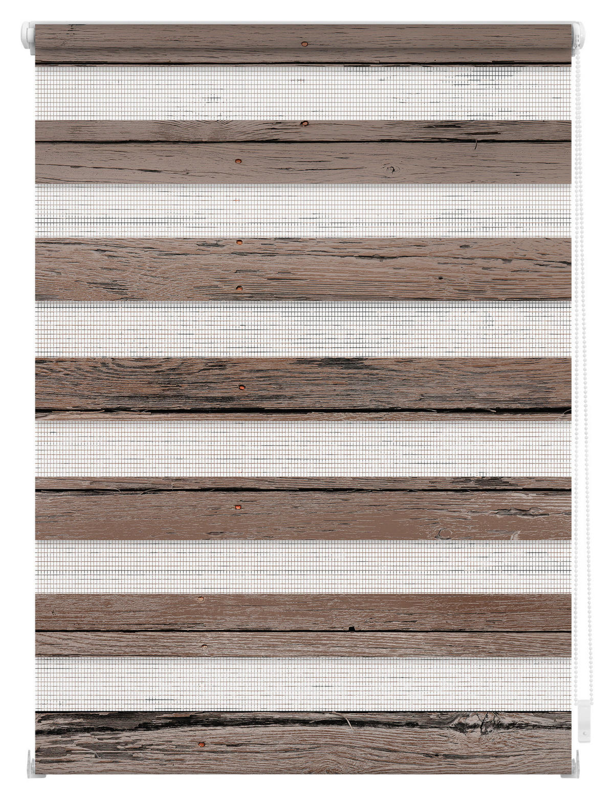 Doppelrollo Duo Bretter braun B/T: ca. 45x150 cm Duo Bretter - braun (45,00/150,00cm) - LICHTBLICK