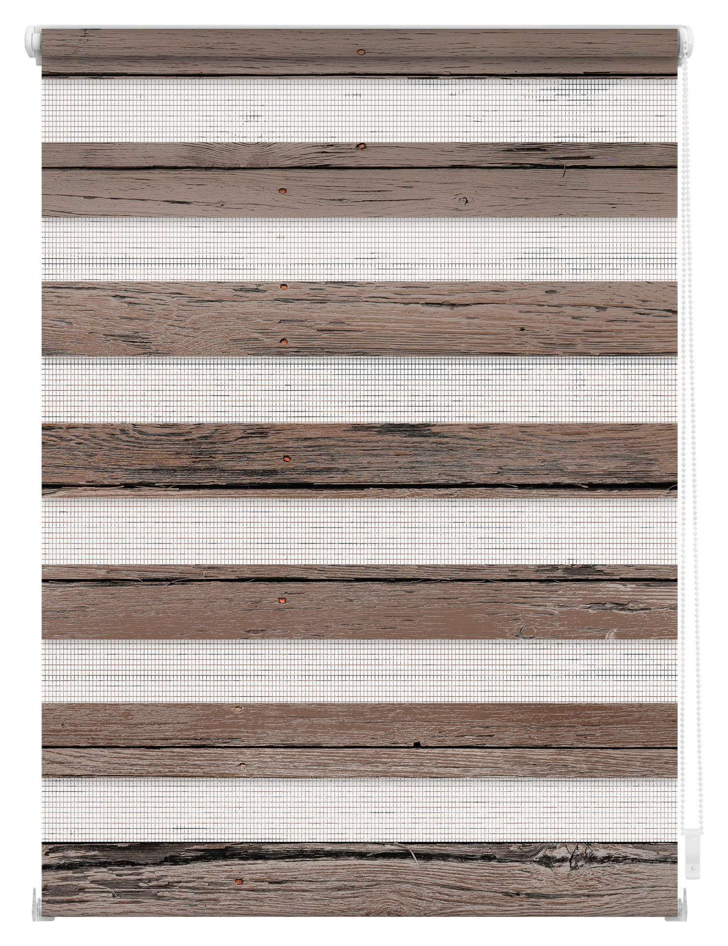 Thumbnail - LICHTBLICK Doppelrollo Duo Bretter braun B/T: ca. 100x150 cm