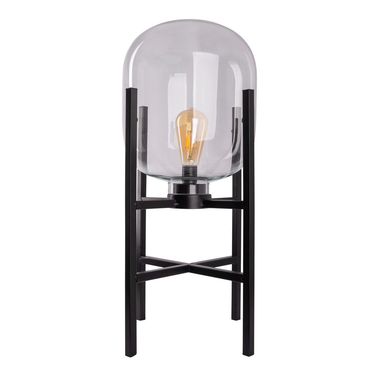 Näve Leuchten LED-Leuchten 5315422 schwarz Glas Kunststoff Metall B/H/T: ca. 26x58x26 cm null 1 Brennstellen Lora - schwarz (26,00/58,00/26,00cm) - Näve Leuchten