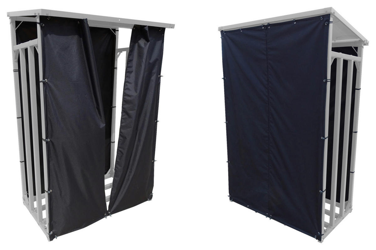 Grasekamp Schutzhülle für Kaminholzunterstand schwarz Polyester-Mischgewebe B/H/L: ca. 60x150x130 cm Schutzhülle_Kaminholzunterstand - schwarz (130,00/60,00/150,00cm) - Grasekamp