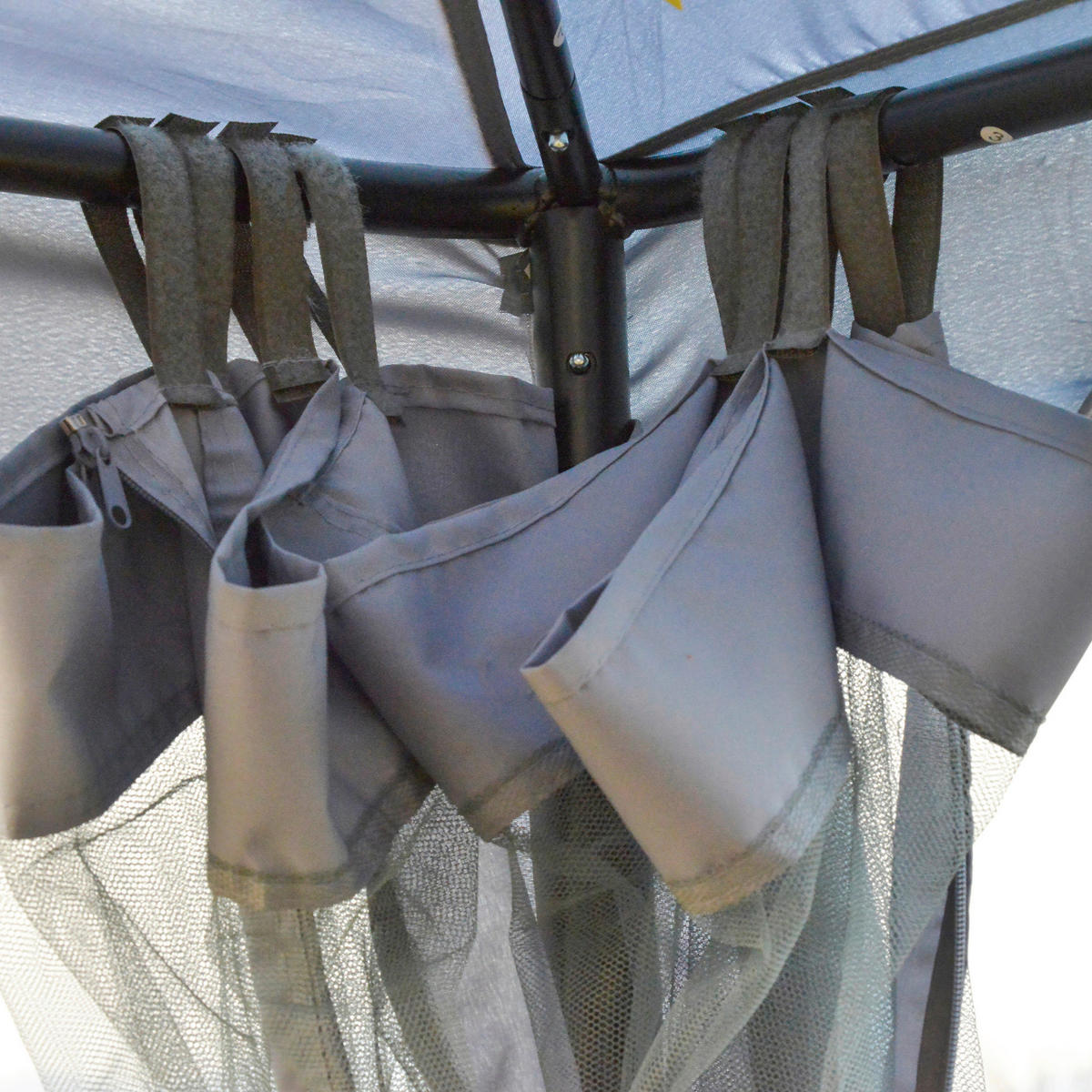 Outsunny Pavillon hellgrau Metall B/H/L: ca. 294x265x294 cm Pavillon - hellgrau (294,00/294,00/265,00cm) - Outsunny