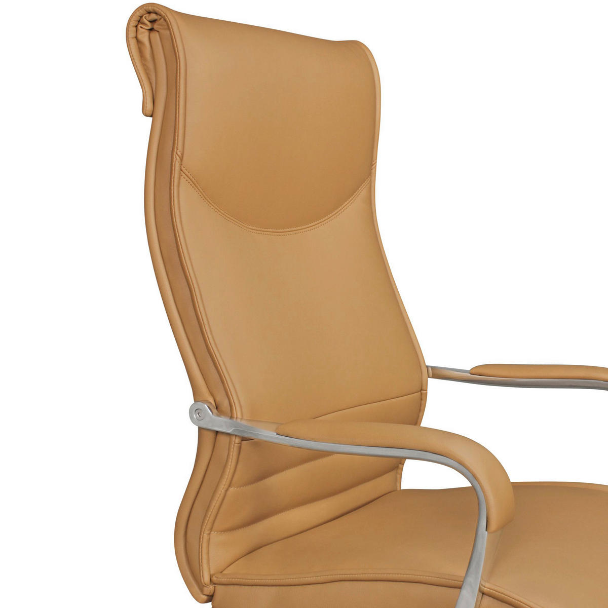 Drehstuhl beige Kunstleder Bürostuhl BIGBOSS - beige (60,00/126,00/61,00cm) - Amstyle