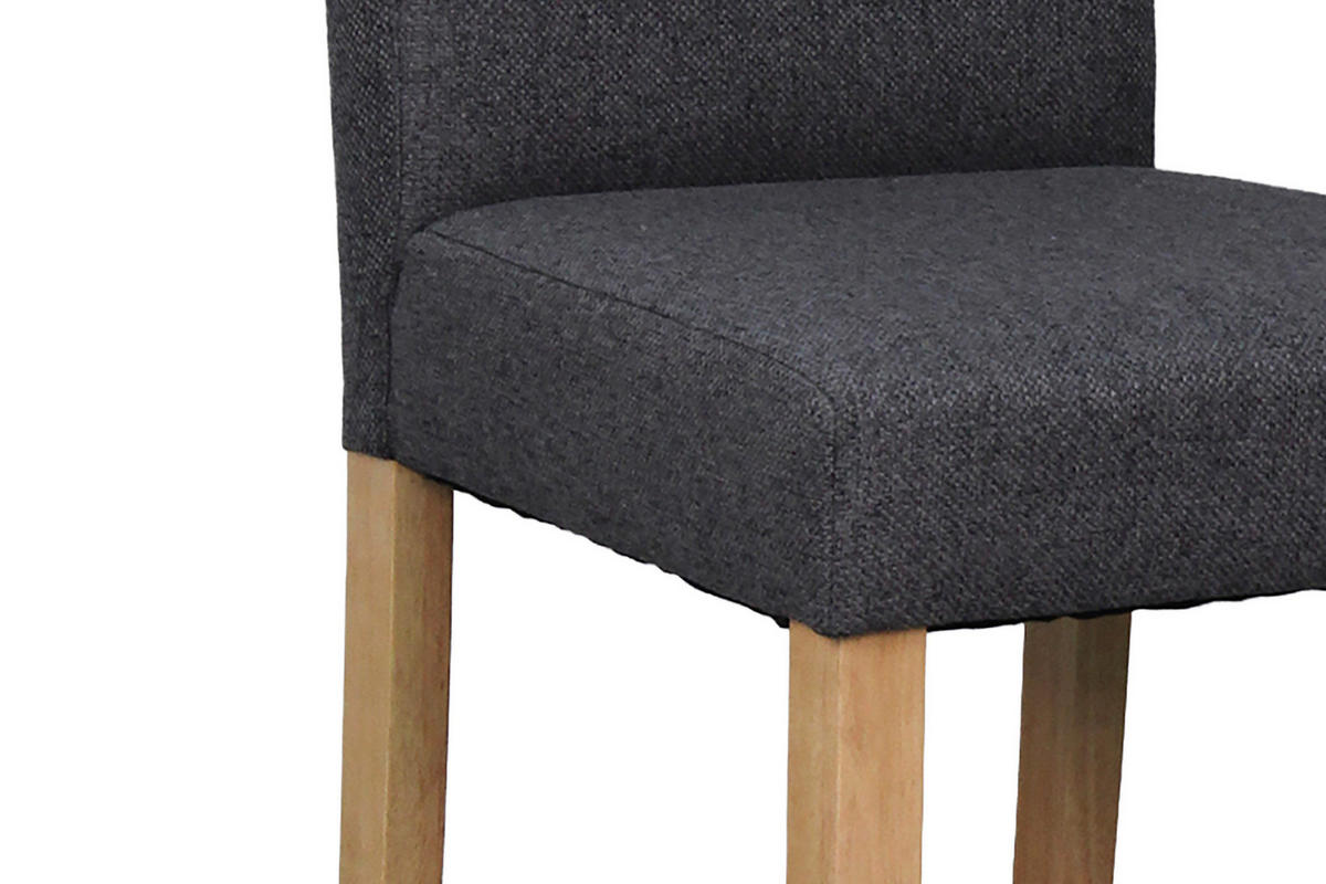 Stuhl ELIAS dunkelgrau natur Stoff B/H/T: ca. 47x99,5x60 cm ELIAS - natur/dunkelgrau (47,00/99,50/60,00cm) - byLIVING