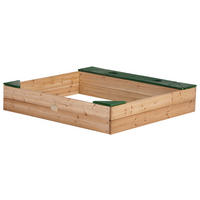 AXI Sandkasten braun Holz B/H/L: ca. 115x22x115 cm Sandkasten - braun/grün (115,00/115,00/22,00cm) - AXI
