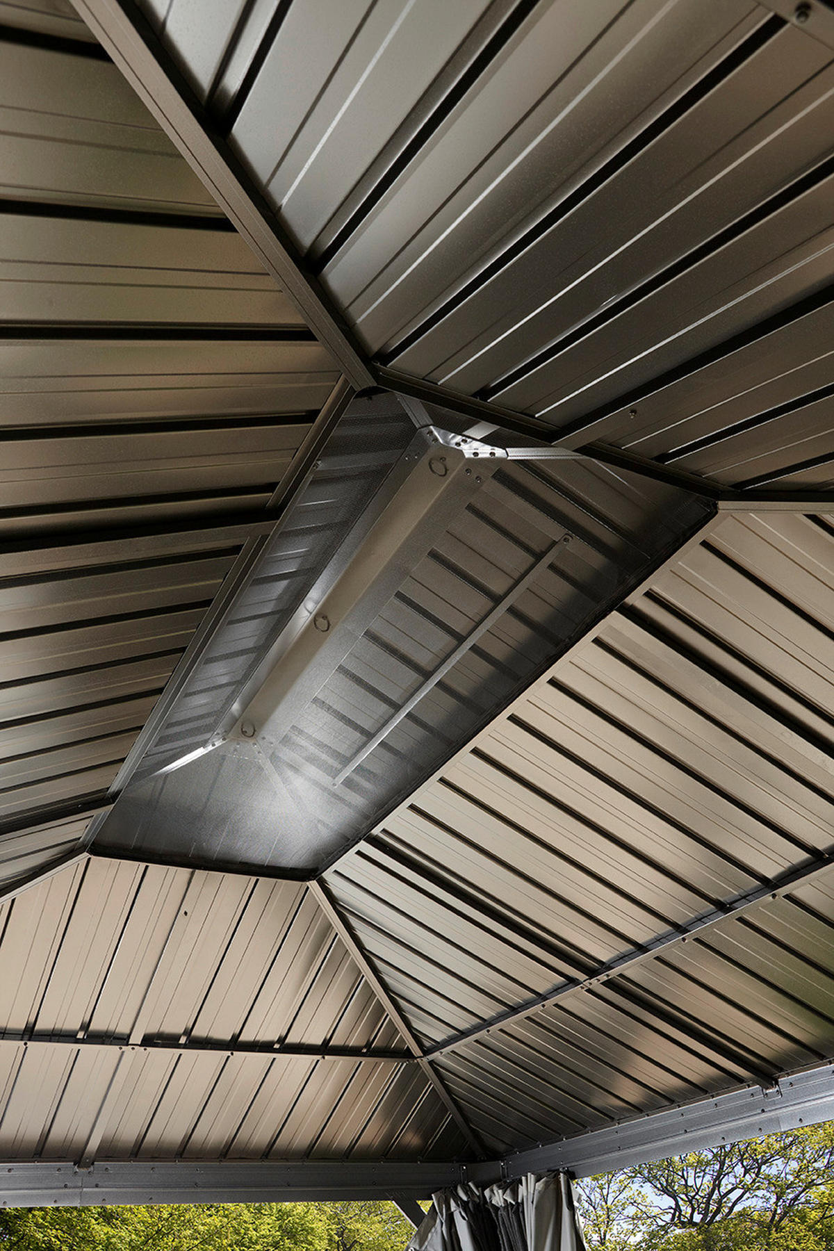 Sojag Pavillon Messina anthrazit Metall B/H/L: ca. 483x307x363 cm Messina - anthrazit (363,00/483,00/307,00cm) - Sojag