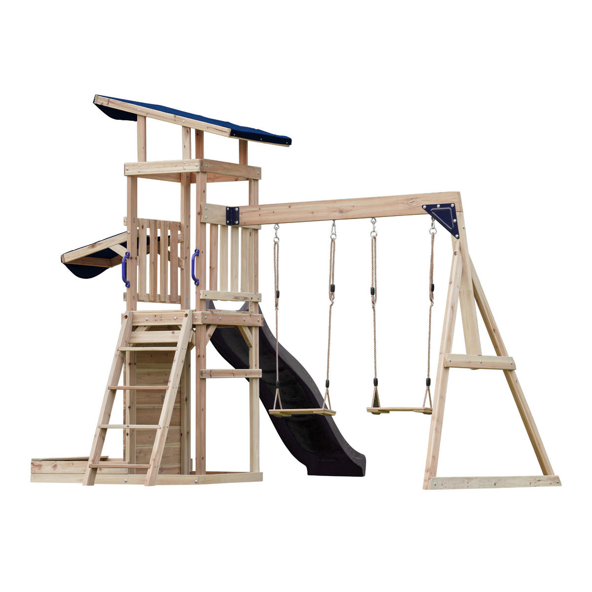 AXI Spielturm Malik grau B/H/L: ca. 345x270x336 cm Malik - braun/grau (336,00/345,00/270,00cm) - AXI