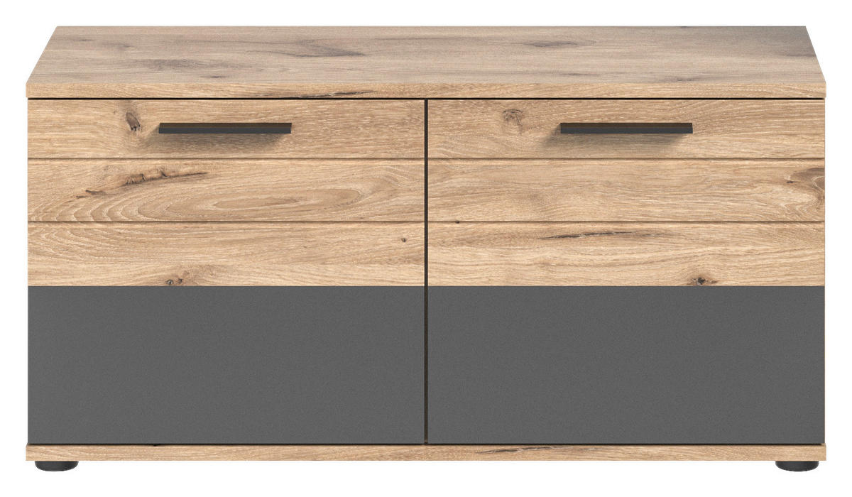 Sitzbank Mason Nox Oak Nachbildung dunkelgrau B/H/T: ca. 90x45x37 cm Mason - dunkelgrau (90,00/45,00/37,00cm)