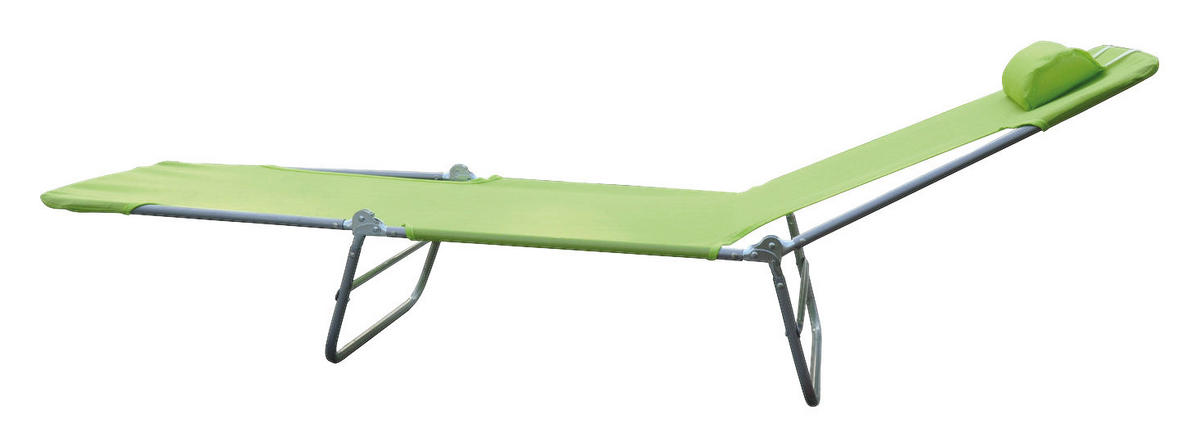 Outsunny Gartenliege grün Stahl B/H/L: ca. 56x24,5x182 cm Gartenliege_klappbar - grün (182,00/56,00/24,50cm) - Outsunny