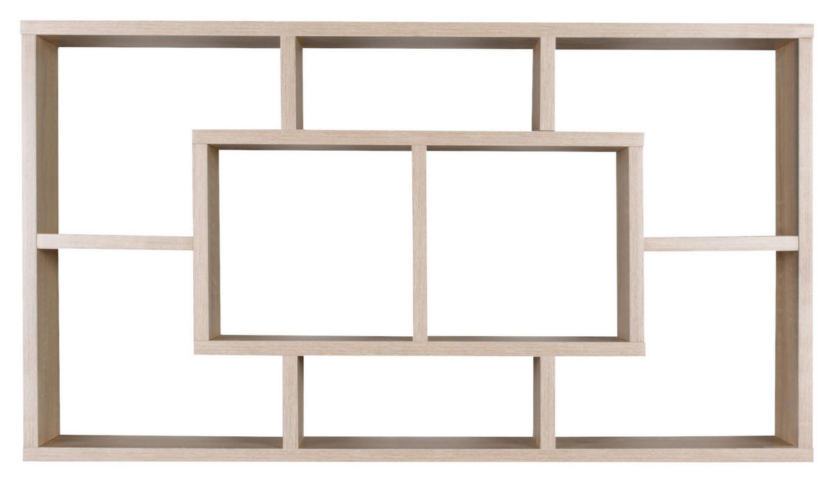 Wandregal Eiche Sonoma Nachbildung B/H/T: ca. 85x47,5x16 cm Wandregal - Eiche (85,00/47,50/16,00cm) - Wohnling