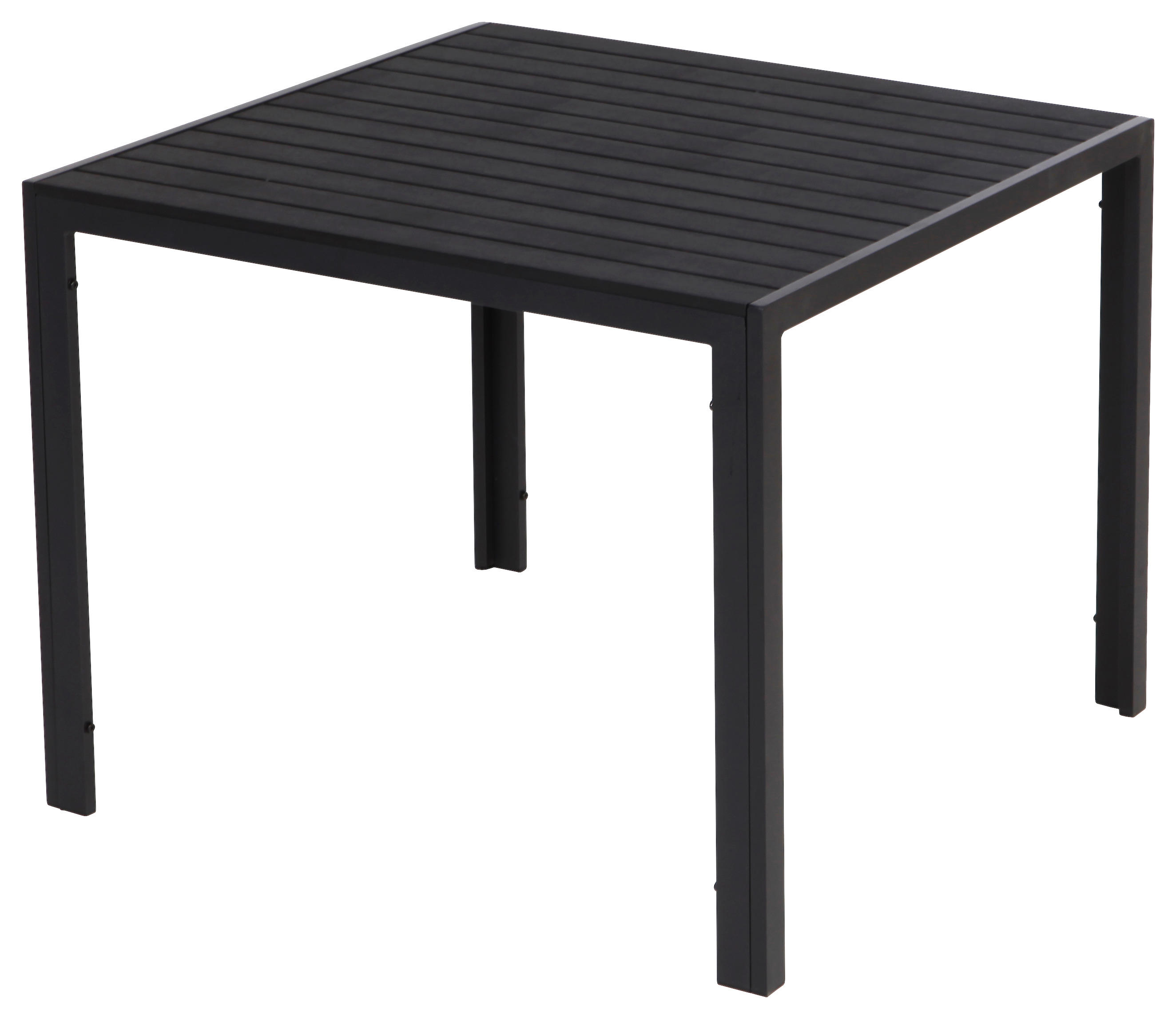 POCOline Tisch schwarz Alu B/H/L: ca. 90x74x90 cm Tisch_Mila - schwarz (90,00/90,00/74,00cm)